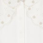 Girls Ivory Flower Babygrow, 1, hi-res