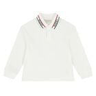 Younger Boys Ivory Logo Polo Shirt, 1, hi-res