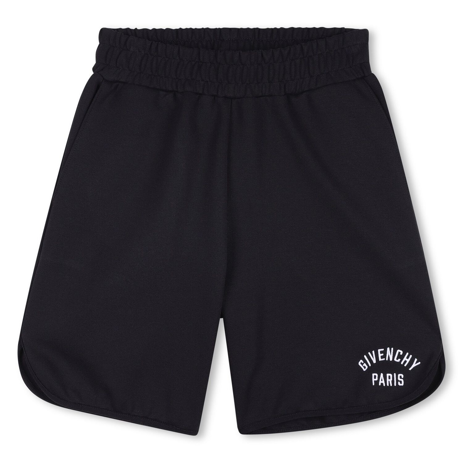 Boys Black Logo Shorts, 1, hi-res