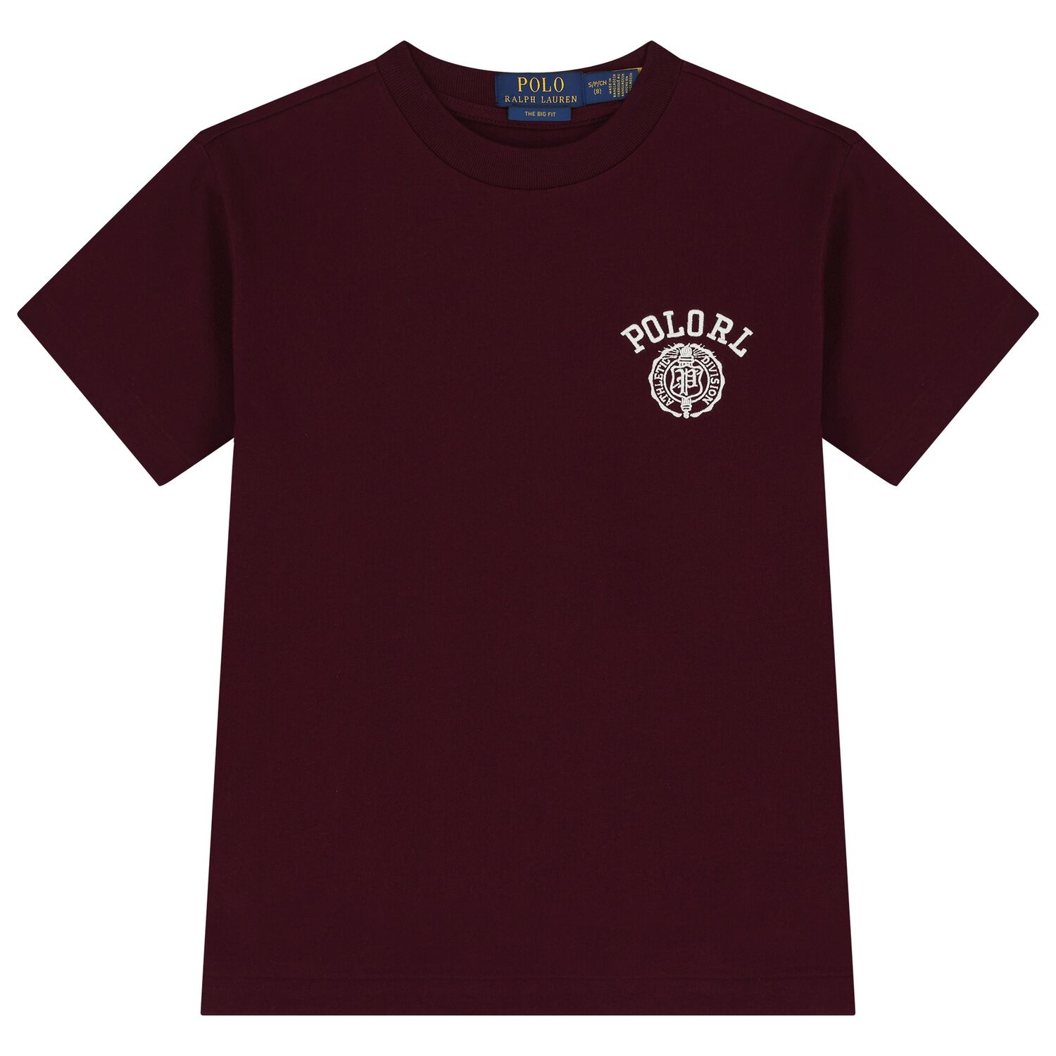 Boys Burgundy Logo T-Shirt , 1, hi-res