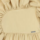 Girls Gold Ruffle Dress, 1, hi-res