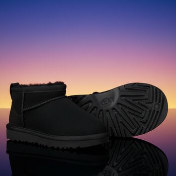 Younger Black Classic Ultra Mini Suede Boots