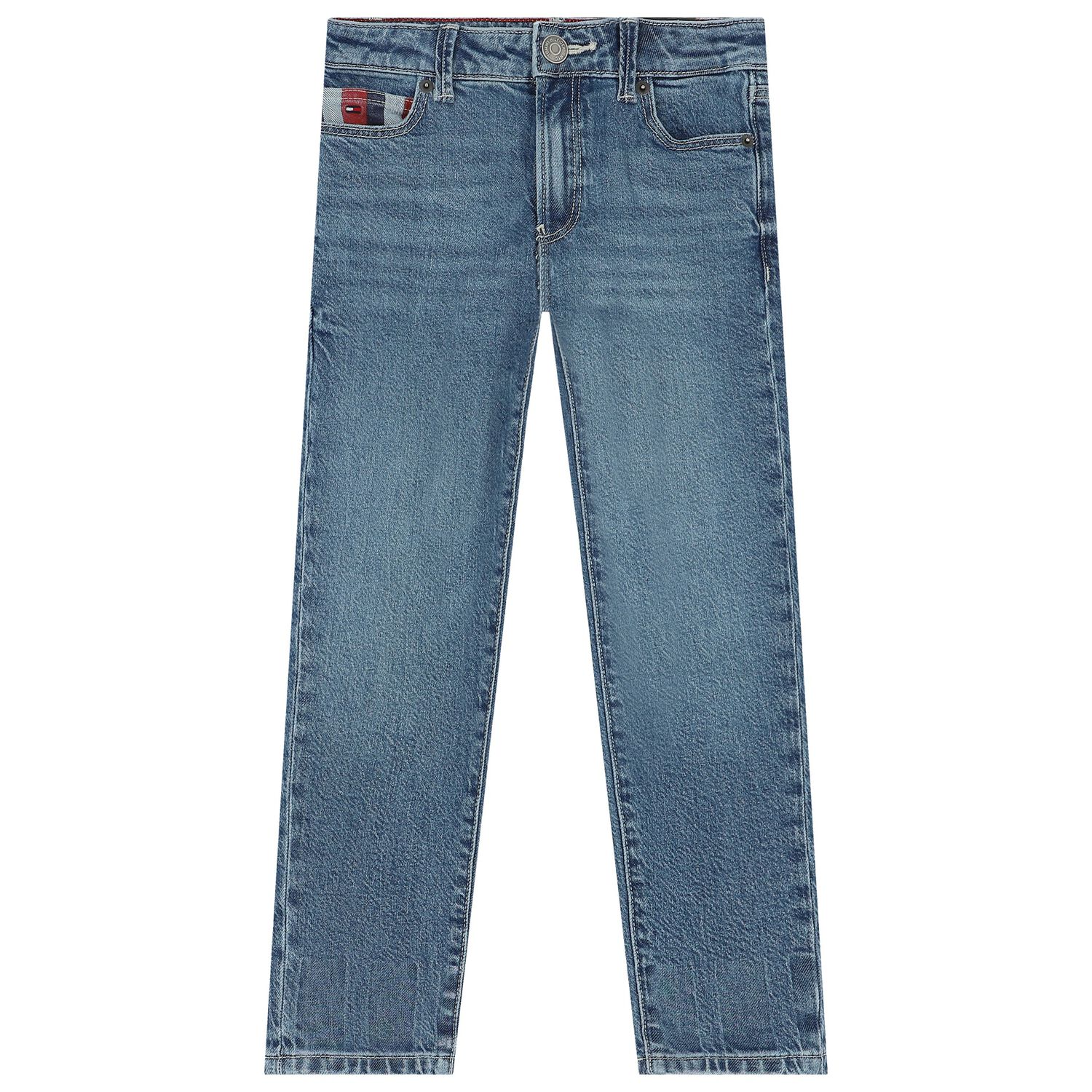 Boys Blue Logo Denim Jeans, 1, hi-res image number null