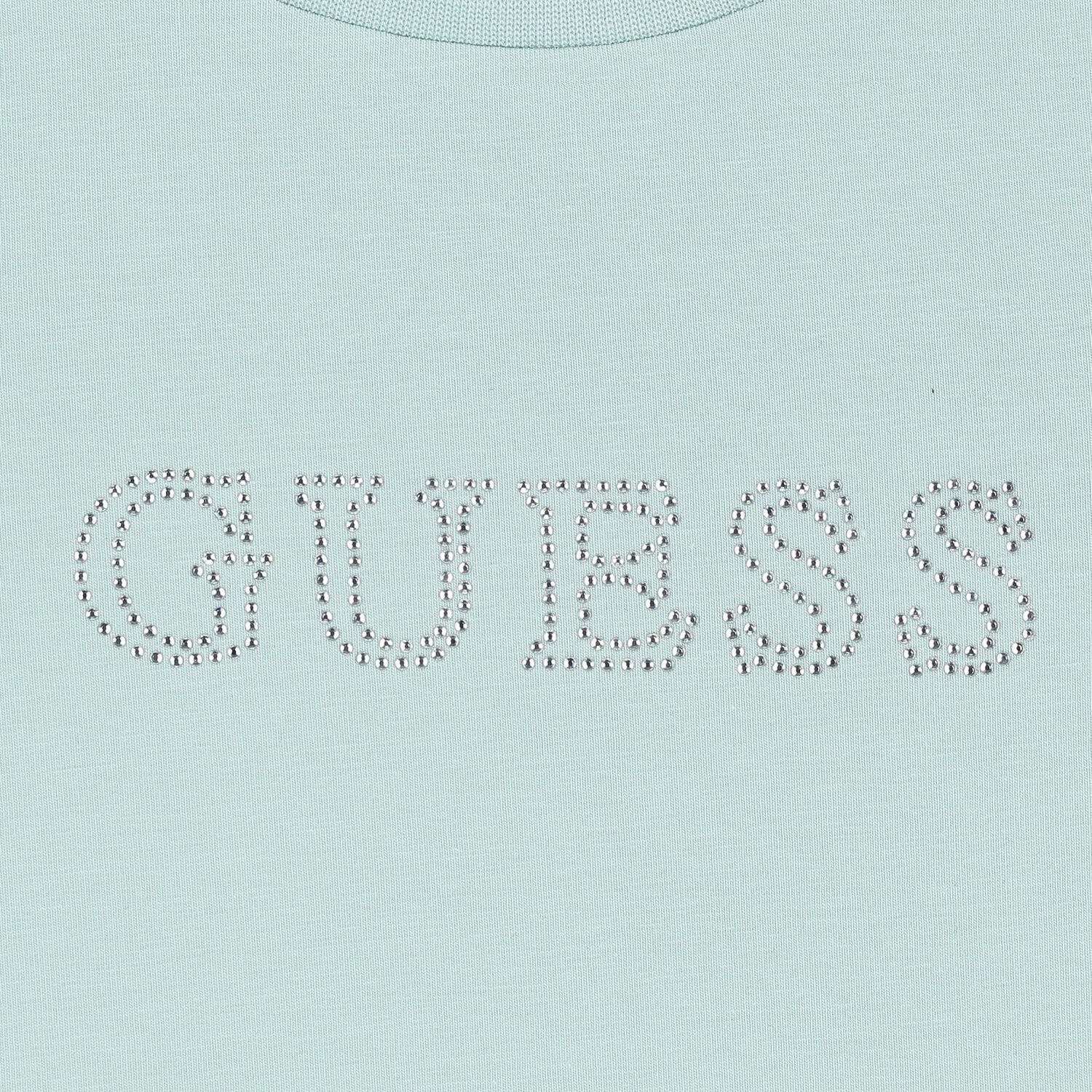 Girls Green Embellished Logo T-Shirt, 1, hi-res