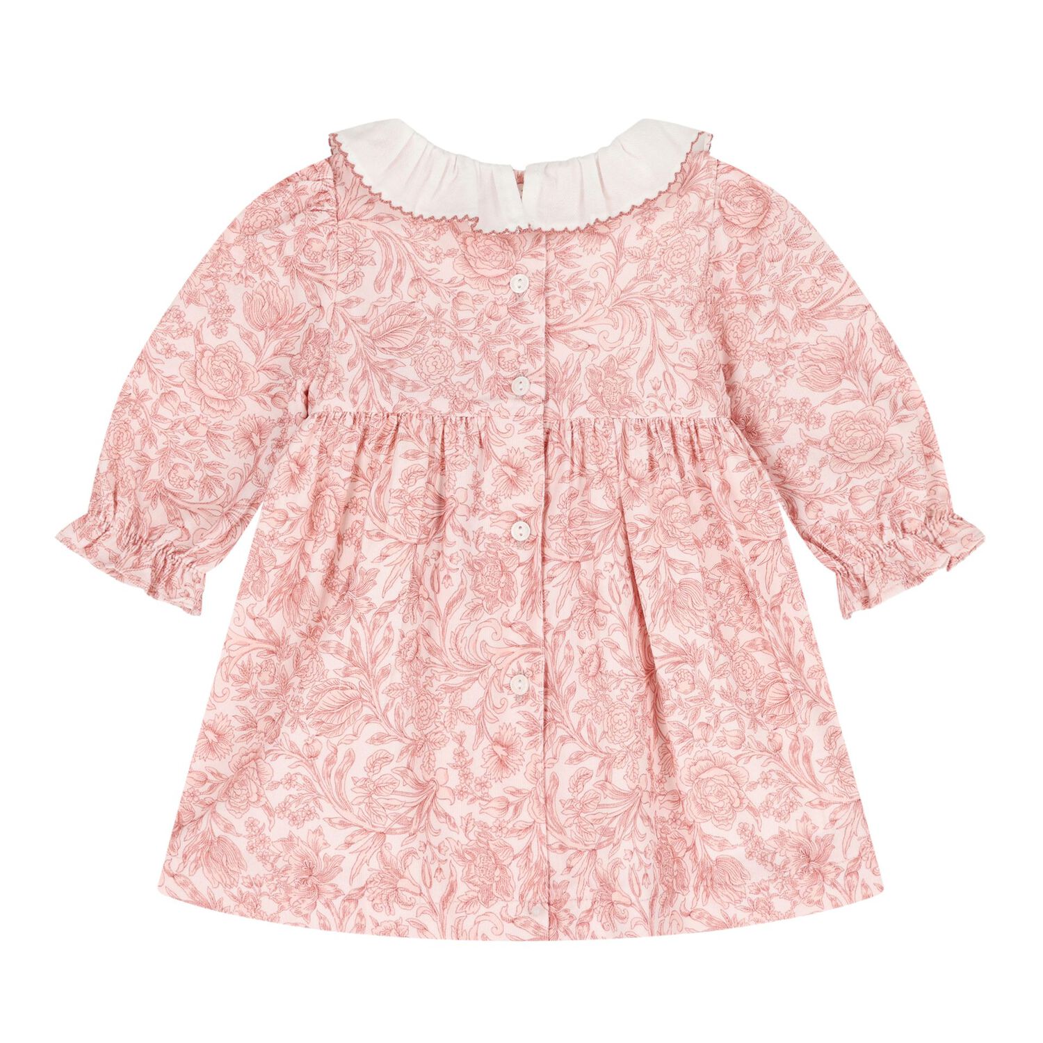 Baby Girls Pink Liberty Dress, 1, hi-res