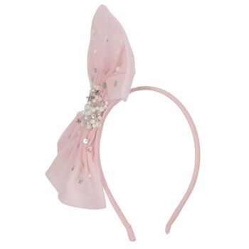 Girls Pink Tulle Headband