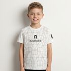 Younger Boys White Logo T-Shirt, 1, hi-res