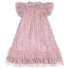 Girls Pink Lace Sequin Christina Dress, 2, hi-res