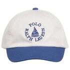 Boys White & Blue Logo Cap, 1, hi-res