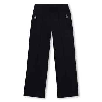 Girls Black Logo Trousers