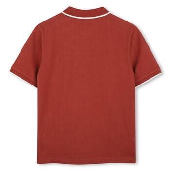 Boys Mini Me Red Logo Polo Shirt