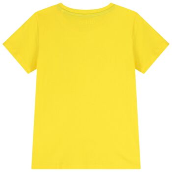 Boys Yellow Teddy Bear Logo T-Shirt