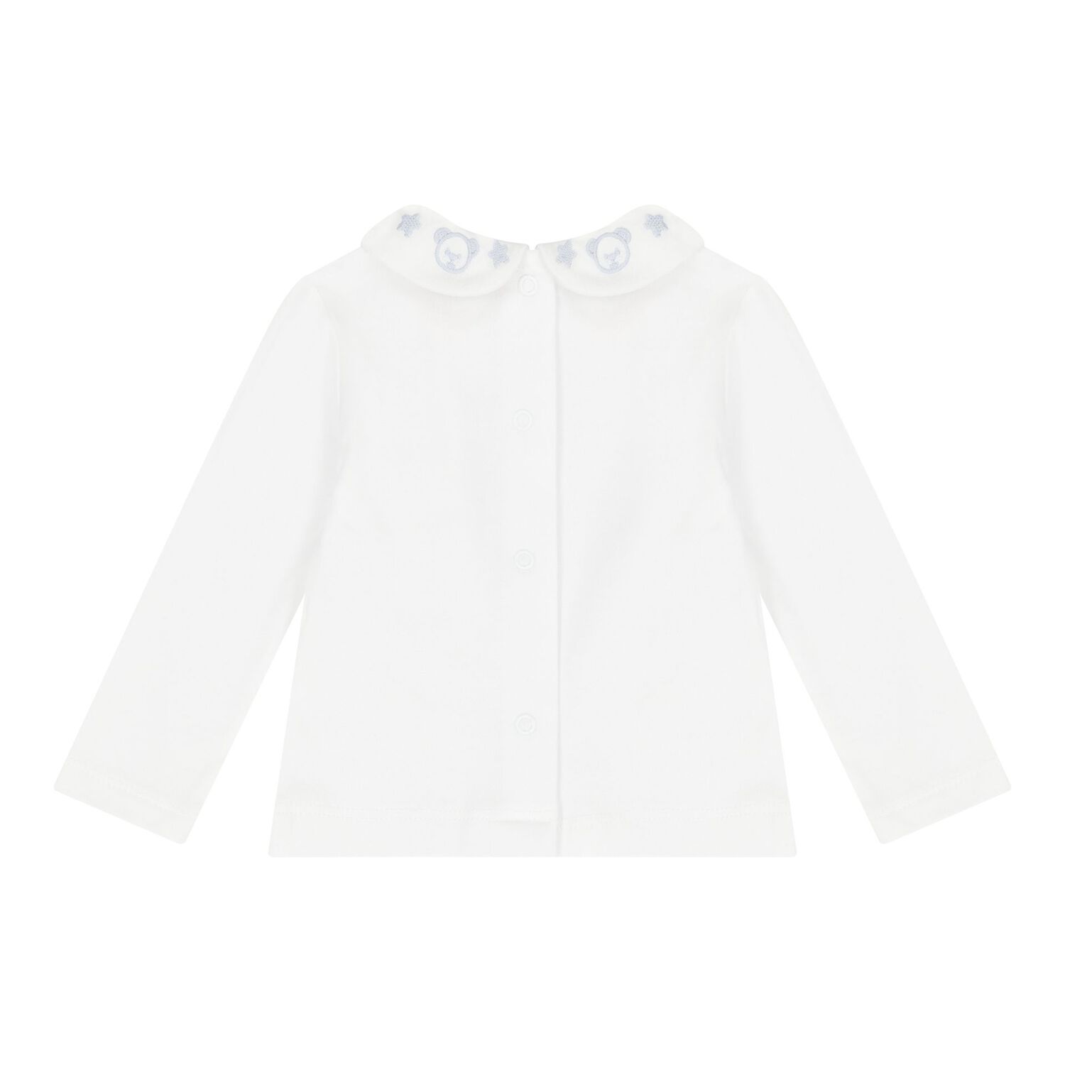 Baby Boys White & Blue Dungaree Set, 1, hi-res image number null