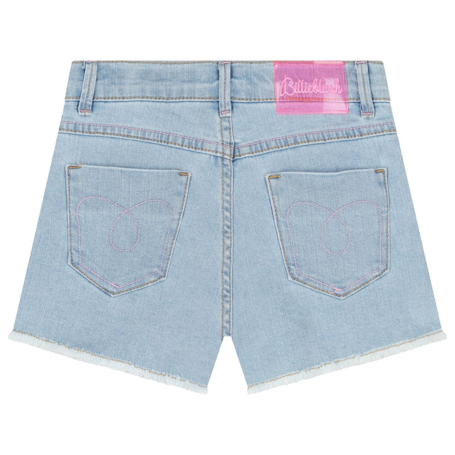Girls Blue Denim Sequin Shorts, 1, hi-res image number null