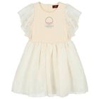 Girls Ivory Logo Bag Dress, 1, hi-res