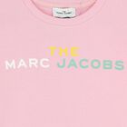 Girls Pink Logo Dress, 1, hi-res