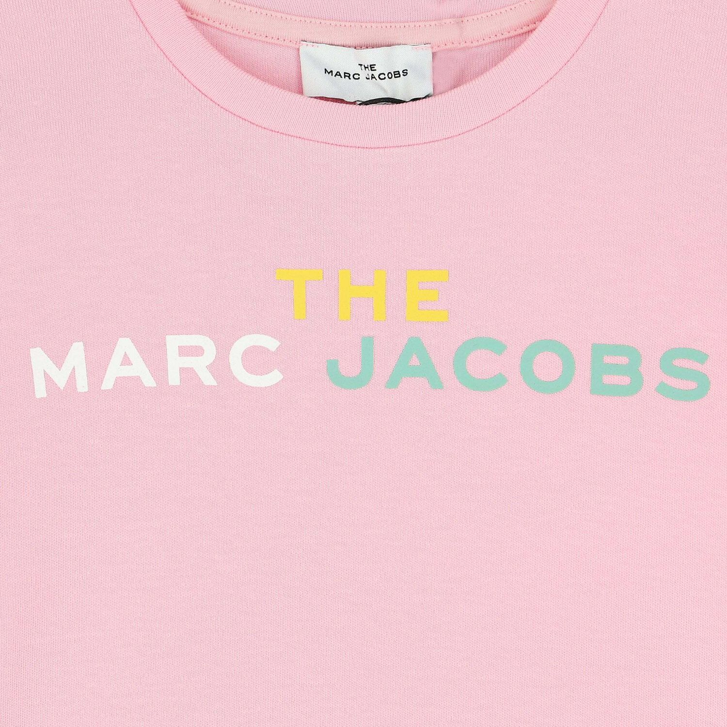 Girls Pink Logo Dress, 1, hi-res