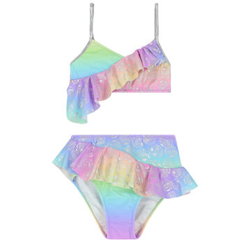 Girls Multi-Colored Clams Bikini