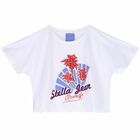 Girls White Printed T-Shirt, 1, hi-res