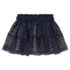 Younger Girls Navy Blue Bow Tulle Skirt, 3, hi-res