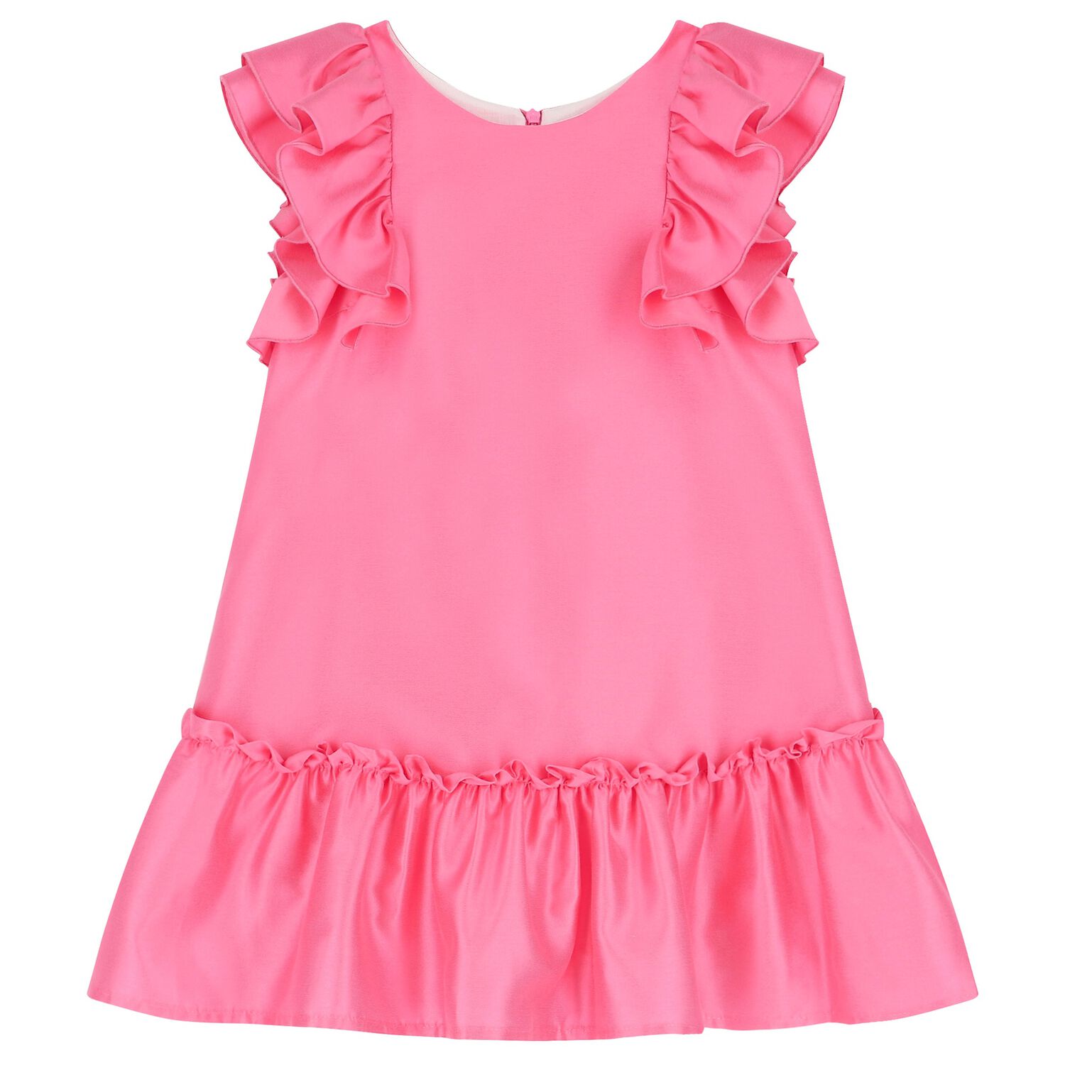 Girls Pink Ruffled Dress, 1, hi-res image number null