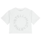 Girls White Logo T-Shirt, 1, hi-res