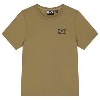 Boys Beige Logo T-Shirt