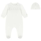 White Babygrow & Hat Set, 1, hi-res