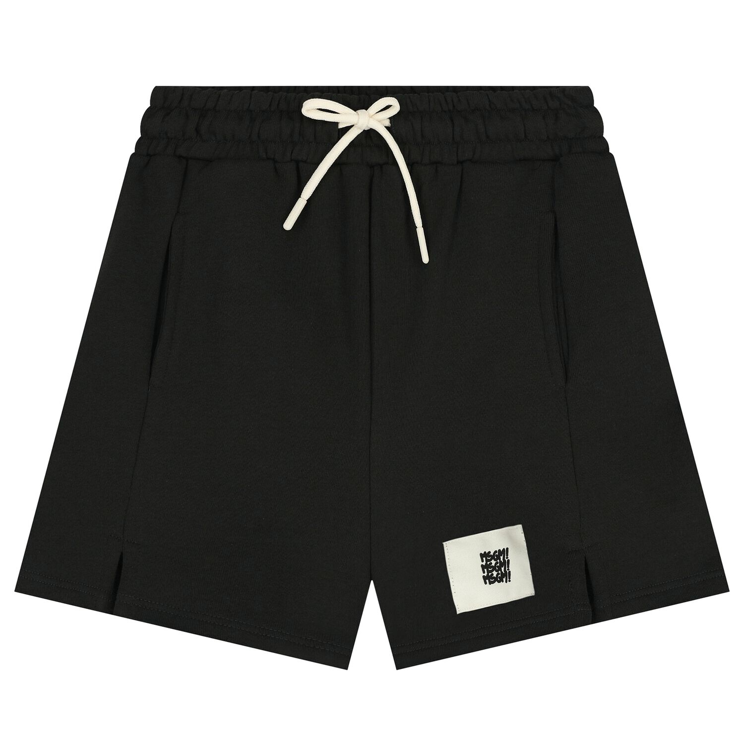 Boys Black Logo Shorts, 3, hi-res