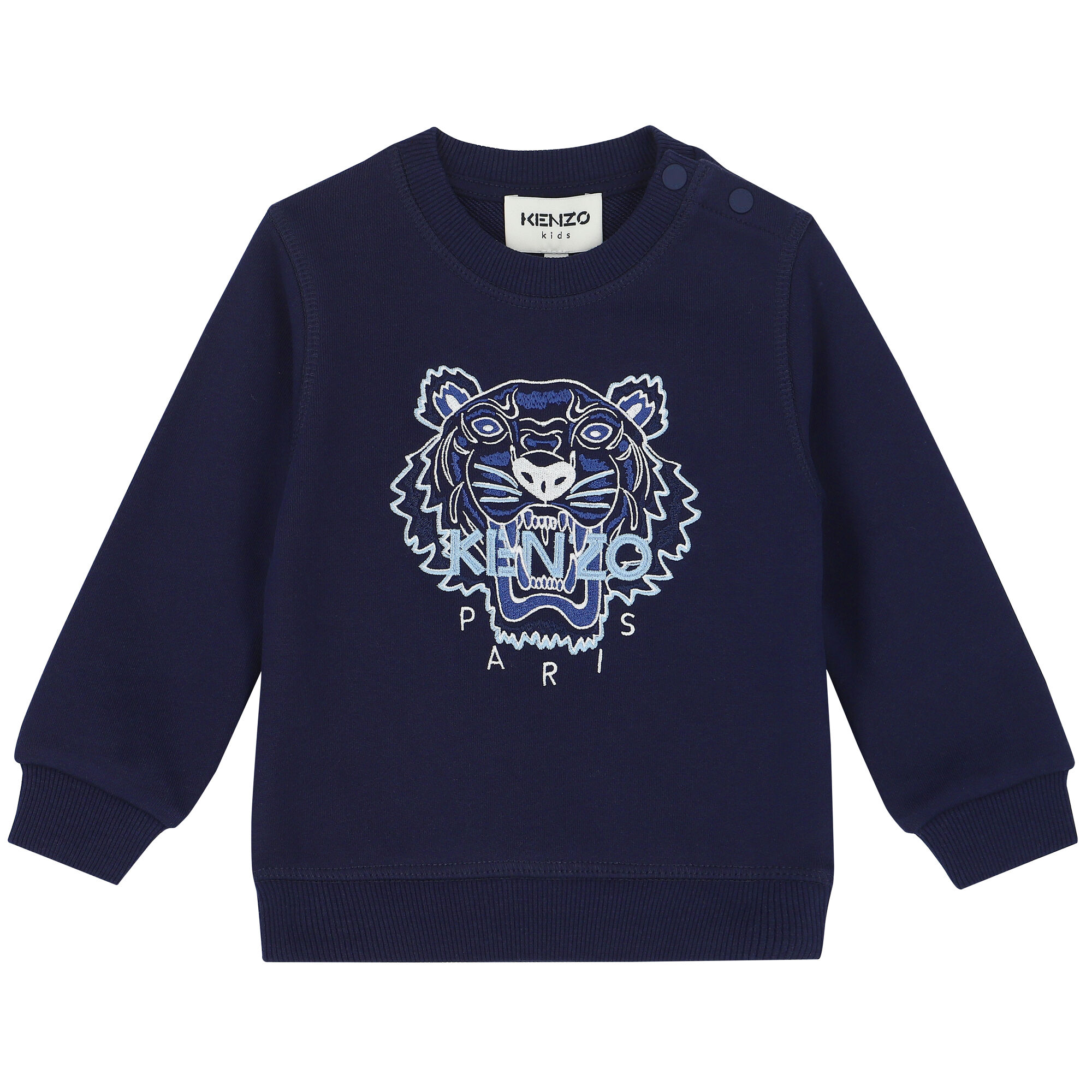 KENZO KIDS Younger Boys Navy Tiger Logo Sweatshirt Junior Couture USA