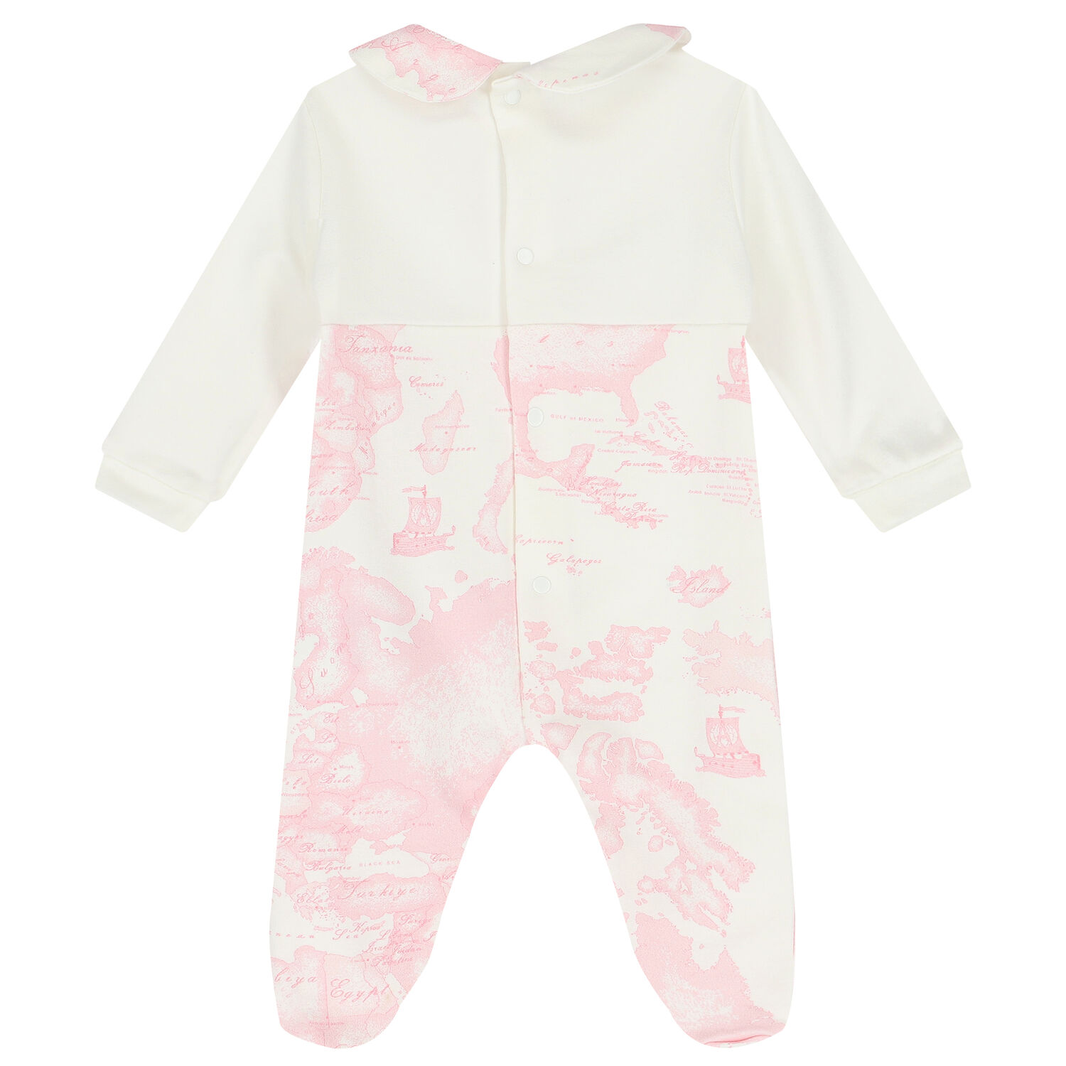 Ivory & Beige Geo Map Babygrow Set, 3, hi-res image number null