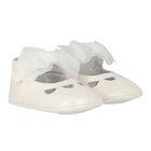 Baby Girls Ivory Bow Pre Walker Shoes, 4, hi-res