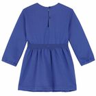 Younger Girls Blue Logo Dress, 1, hi-res