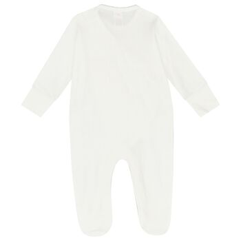 Girls Ivory Heart Babygrow