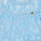 Girls Blue Embellished Tulle Dress, 1, hi-res