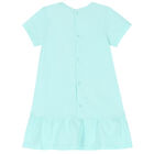 Younger Girls Aqua Logo Bag Dress, 1, hi-res