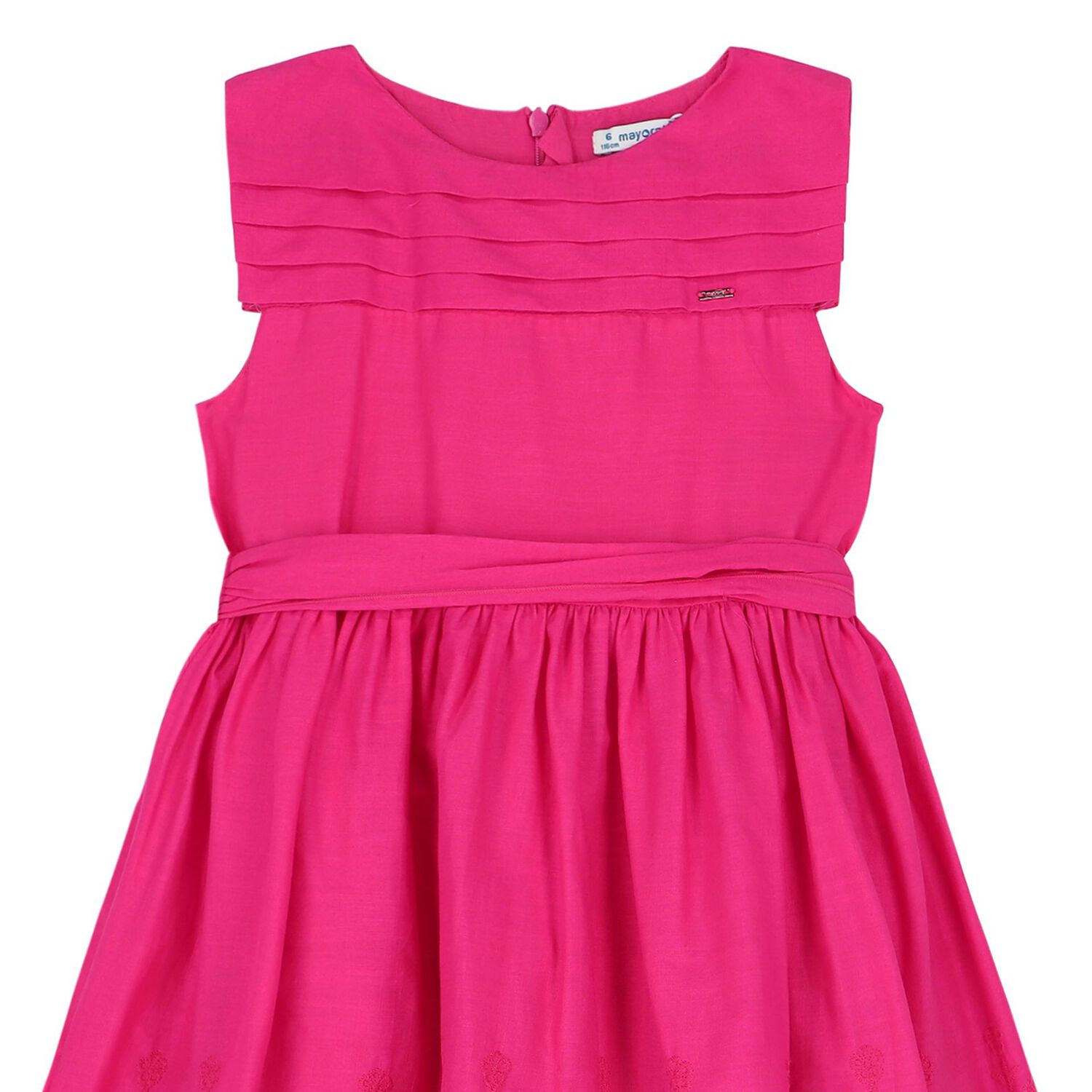 Girls Pink Embroidered Dress, 3, hi-res