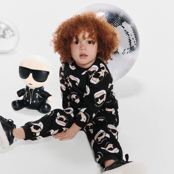 Younger Boys Black Ikonik Karl Sweatshirt