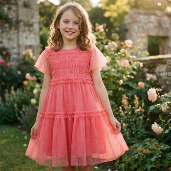 Girls Pink Tulle Dress