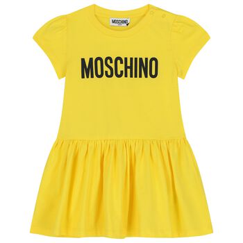 Younger Girls Yellow Logo Dress