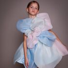 Girls Multi-Coloured Flower Dress, 1, hi-res