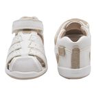 Younger Boys Ivory Sandals , 1, hi-res