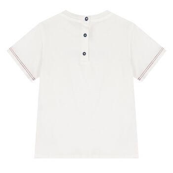 Younger Boys White Logo T-Shirt