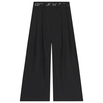 Girls Black Logo Trousers