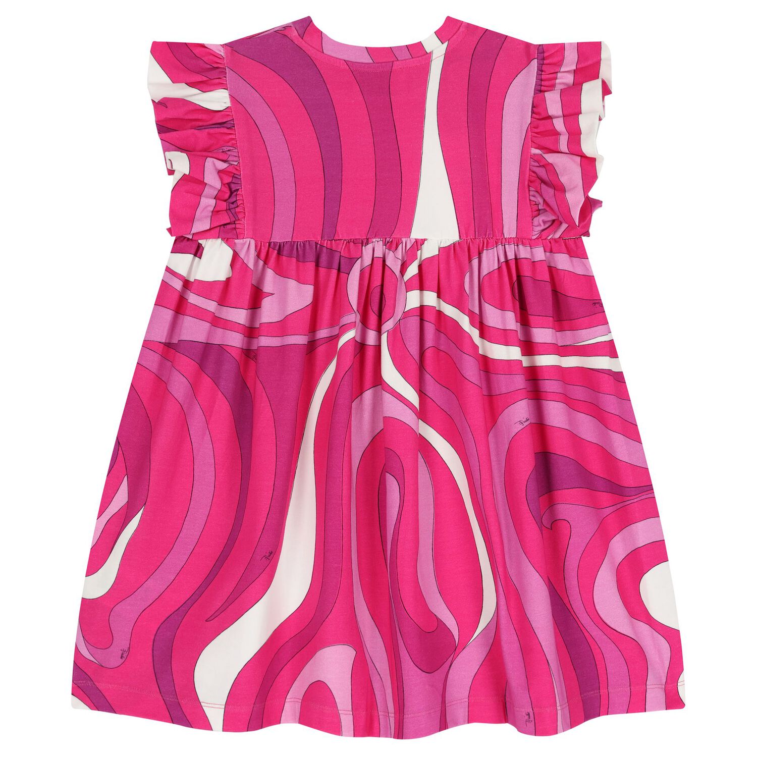 Girls Pink & Purple Ruffled Iride Dress, 2, hi-res