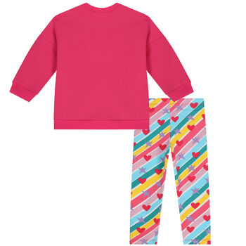 Girls Pink Leggings Set