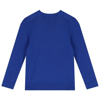 Boys Blue Knitted Jumper