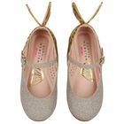 Girls Gold Glitter Heavenly Shoes, 1, hi-res