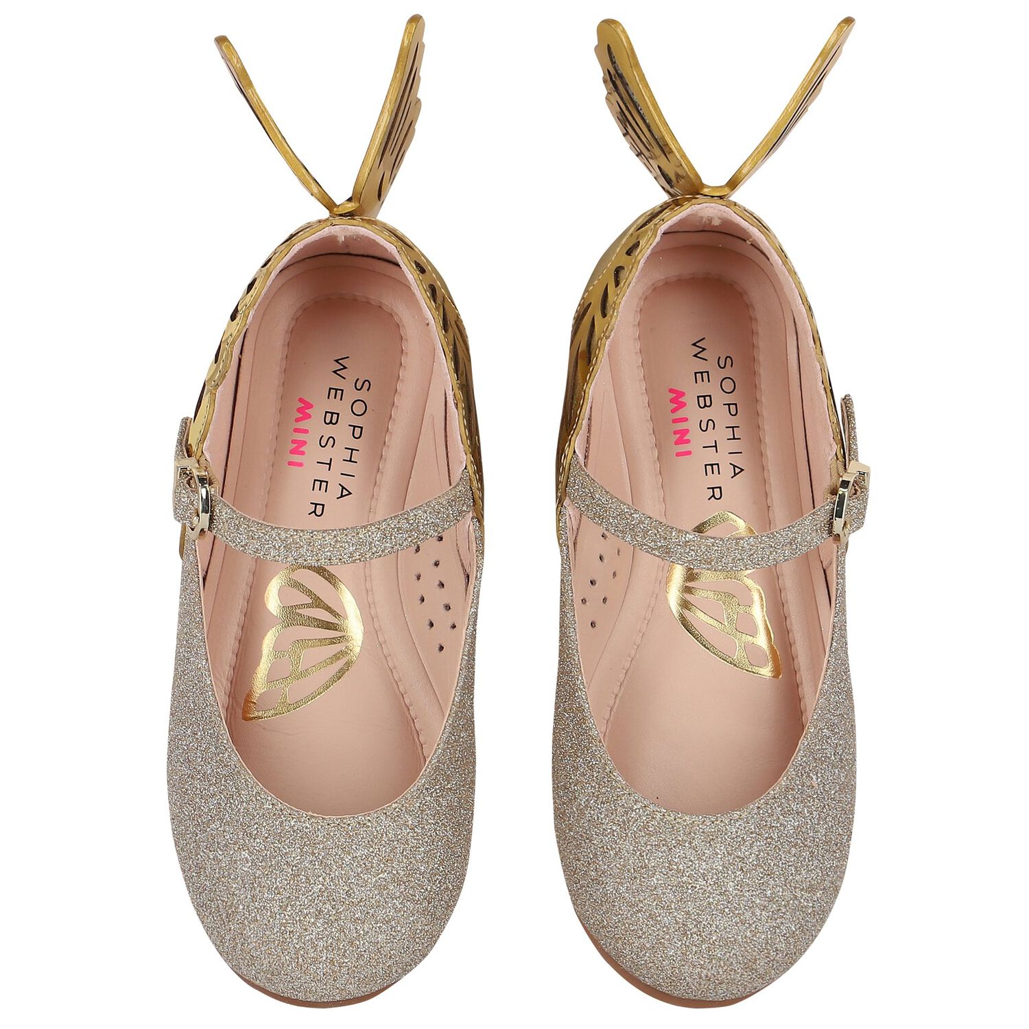 Girls Gold Glitter Heavenly Shoes, 1, hi-res image number null