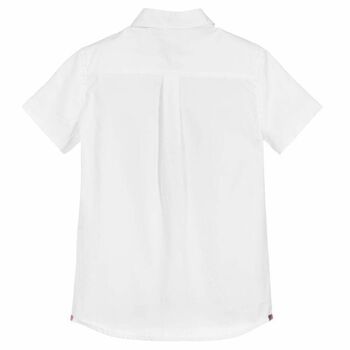 Boys White Cotton Shirt